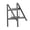 black, variant on Flexible 2.2kg Mild Steel Bending Stool Not Slip Compact Step Ladder for Cleansing Maintenance Tasks
