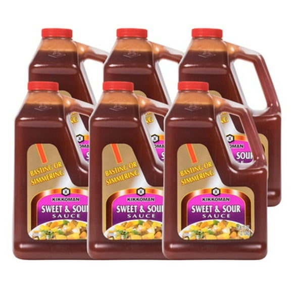 Kikkoman Sweet & Sour Sauce 0.5 Gallon Container - 6/Case - Balance Flavors with Delectable Sweet & Sour Notes