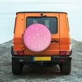 thumbnail image 6 of Yiaed Breast Cancer Pink Ribbons Awareness Print Tire Wheel Cover, Waterproof Spare Tire Cover Fit for Jeep, Truck,Trailer, RV, SUV, Camper and Most Vehicle-16 inch, 6 of 6