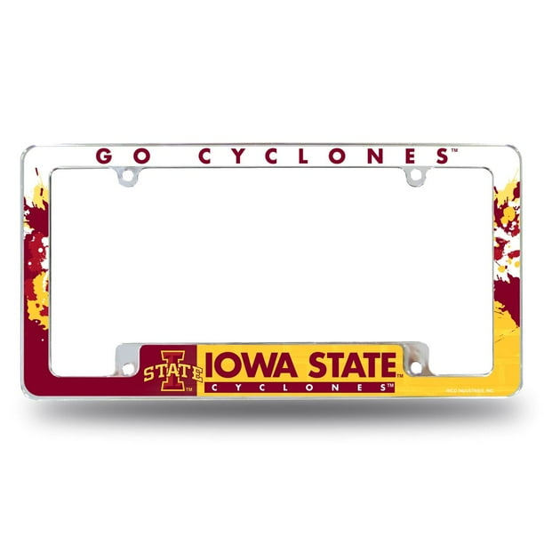 Rico Iowa State NCAA Cyclones Chrome Metal License Plate Frame with