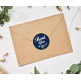 thumbnail image 3 of Darling Souvenir Botanical Floral 1.6 Inches Round Dark Navy BlueThank You Stickers Wedding Gift-45 Pcs.-Brown, 3 of 4