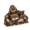 thumbnail image 4 of deevoka Buddha Statue Desk Maitreya Buddha Statue for Cabinet Restaurant Living Room bronze, 4 of 9