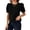 Black#141, variant on Stichou Women's Short Puff Sleeve Sweaters Knit Tops Trendy Crewneck Striped T Shirts Casual 2026 Summer Blouses Green XL