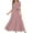 Pink, variant on Ashirexll Dresses for Women Fashion Women Round Neck Short Sleeve Beach Polka Dot Bandage Long Maxi Dress Womens Dresses Navy Dress L