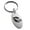 Silver, variant on Stainless Steel Skull & Crossbones Kiss of Death Engraved Small Oval Charm Keychain Keyring