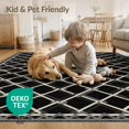 thumbnail image 4 of ODIKA 2'x3' Washable Throw Rug Non-Slip, Low Profile, Flatwoven, Easy Care Table Interlocking Pvc Diamonds Grid Covering Dining Under for Hallway, Study Room, 4 of 7