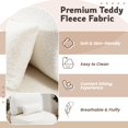 thumbnail image 4 of AECOJOY 2 Pieces Armless Accent Chair, Upholstered Side for Living Room and Balcony , Teddy White, 4 of 8