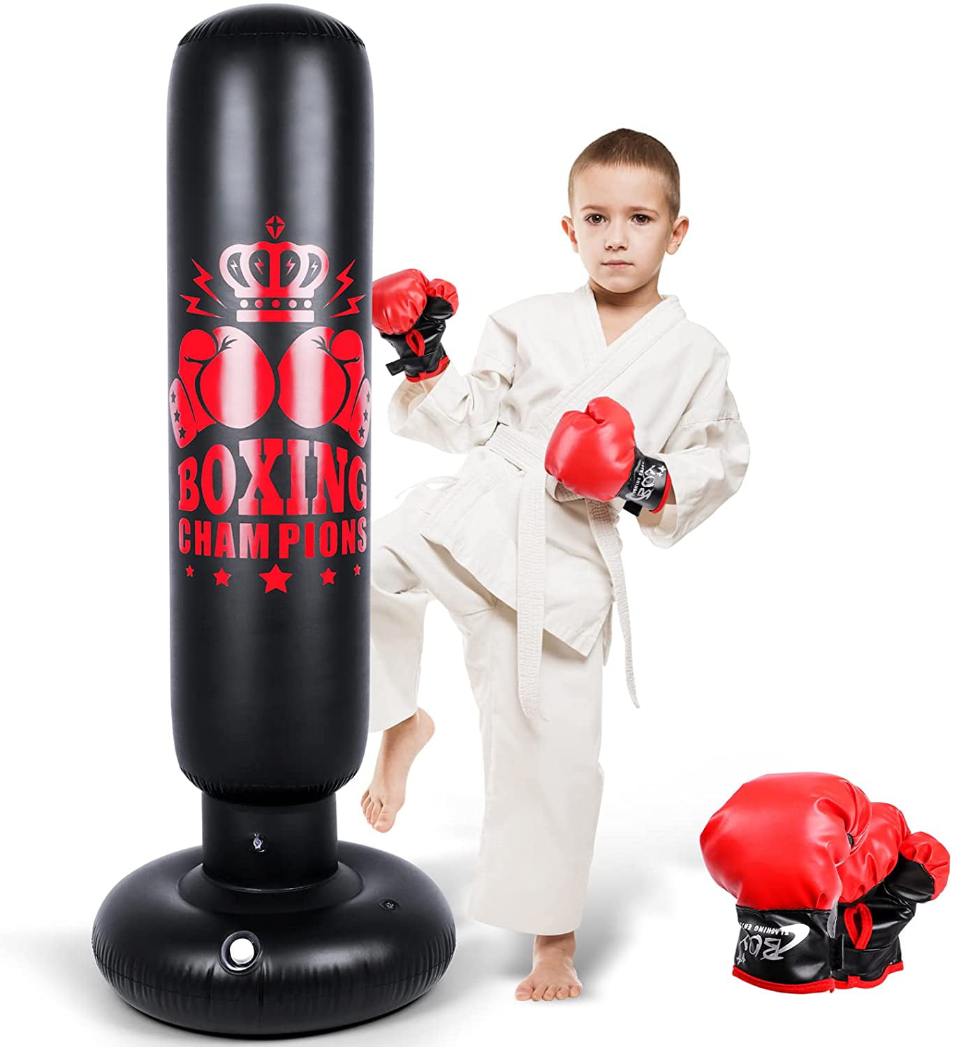 New Everlast Air Punching Bag Inflatable Kids Children Sports Bop Kick Boxing 