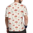 thumbnail image 2 of Wukai Mushroom Print Men's Short-Sleeved Mesh T-Shirt,Quick-Dry Short Sleeve Workout T-Shirt-6X-Large, 2 of 8