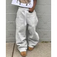 thumbnail image 4 of Pantalones anchos con letras a rayas estilo retro de High Street Y2k, pantalones de nueve puntos de moda urbana Harajuku, pantalones holgados y versátiles de gran tamaño, 4 of 6