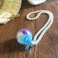 thumbnail image 3 of Bangcool Keychain Pendant Creative Faux Flower DIY Key Ring Pendant with Pearl Chain, 3 of 6