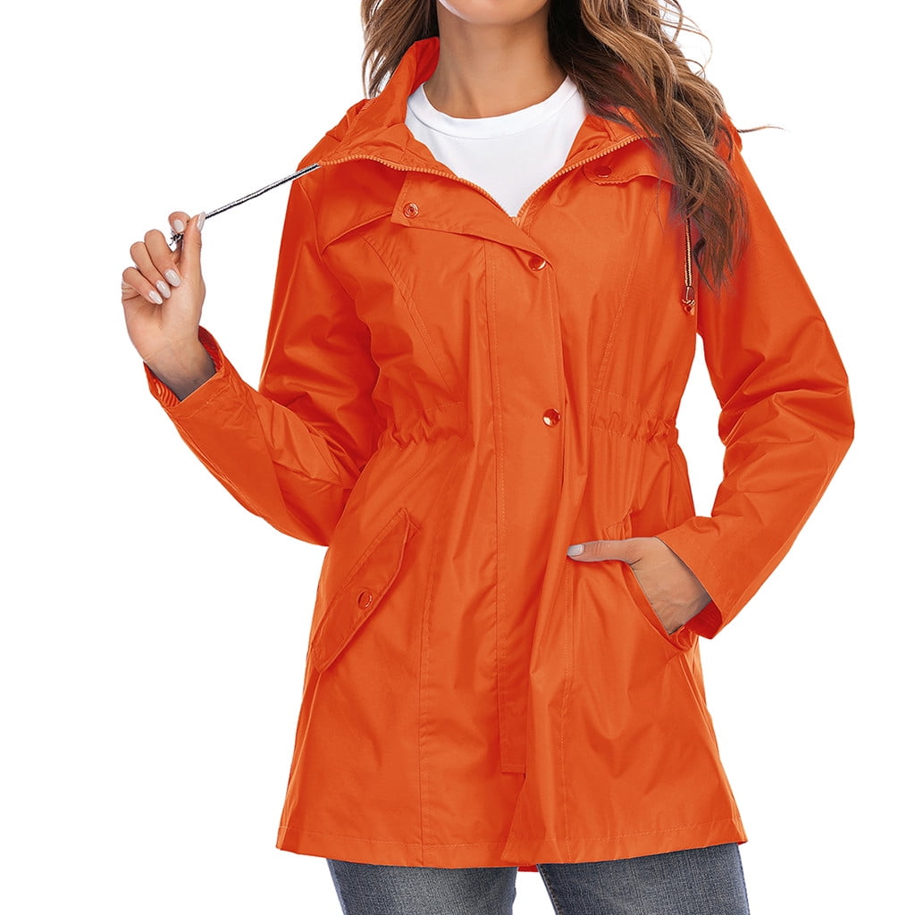 Lyinloo Women Hooded Waterproof Zipper 