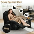 thumbnail image 3 of YSICK Oversized Power Swivel Rocker Recliner Chair with USB Ports Chenille for Living Room,Black, 3 of 7