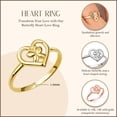 thumbnail image 3 of 14K Solid Gold Butterfly Heart Love  Ring/ Size 8, 3 of 3