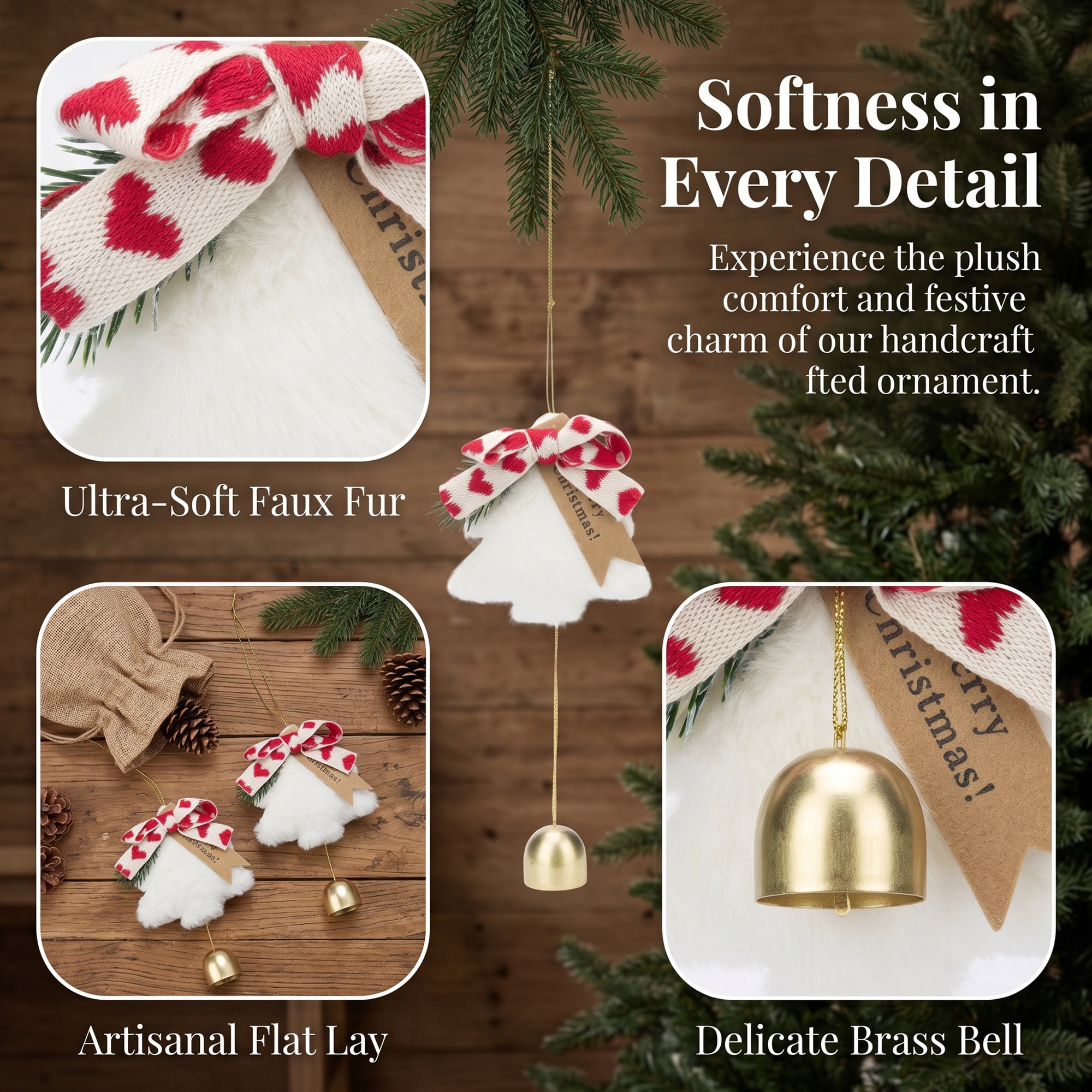 Unique Bargains 2Pcs Door Knob Iron Hanging Bells with Rope White 3.5" x 3.5" x 18.5"