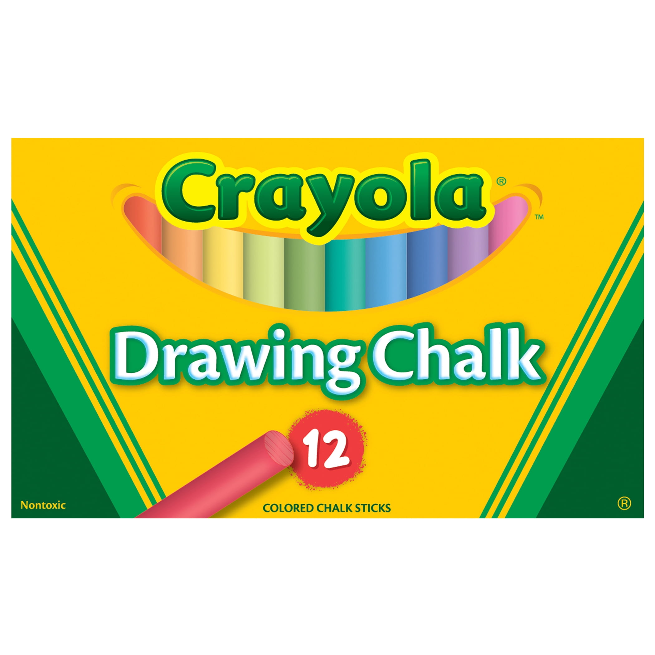 Crayola Colored Drawing Chalk, 12 colors per box, Set of 6 boxes