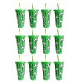 thumbnail image 1 of Vaso de plástico de 710 ml con temática de fútbol, vaso reutilizable de 24 oz, botella para beber, artículos esenciales para fiestas deportivas y de fútbol, regalo para aficionados., 1 of 8