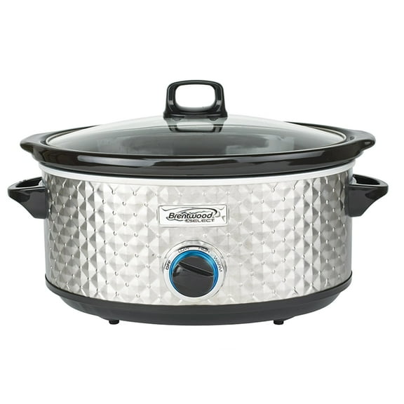 Brentwood Select SC-157S 7 Qt Slow Cooker, Silver
