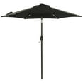 thumbnail image 4 of Cozyhom 7.5 ft Solar Powered Outdoor 18 LED Lighted Market Patio Table Umbrella for Deck, Pool, Black, 4 of 7