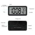 thumbnail image 5 of Digital ,Desk Clock,Battery Operated LCD Electronic Clock for Bedroom Kitchen Office - Black, 5 of 5