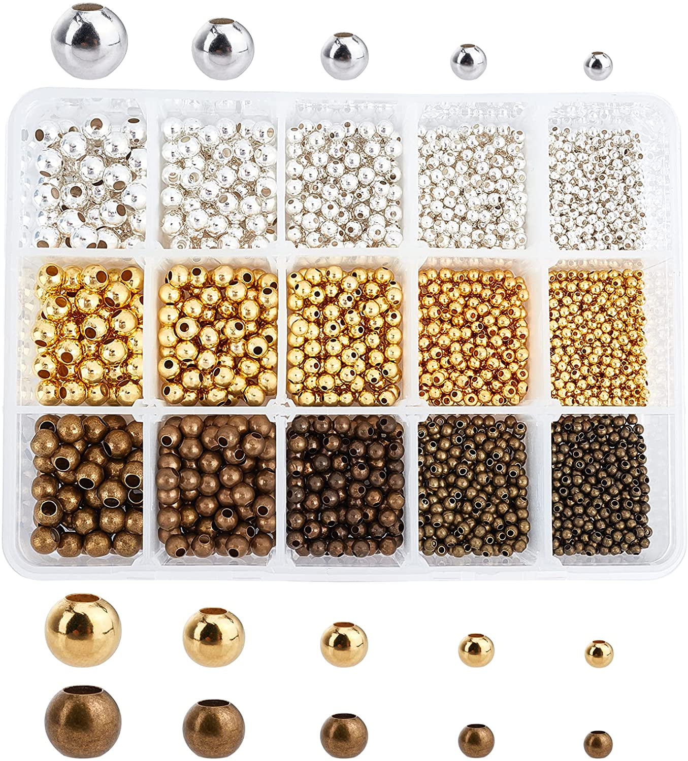 100-1000Pcs Tibetan Silver/Golden/Bronze Daisy Spacer Beads Findings 4/6mm 