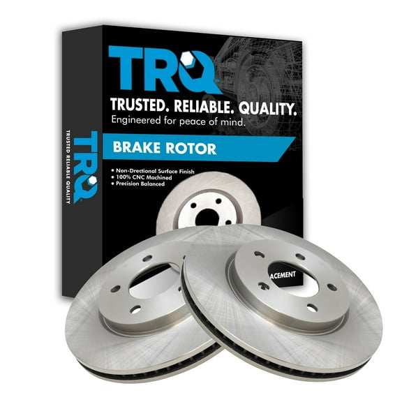 TRQ Front Brake Rotors Set Vented Fits Select 2004-2008 Chrysler Pacifica