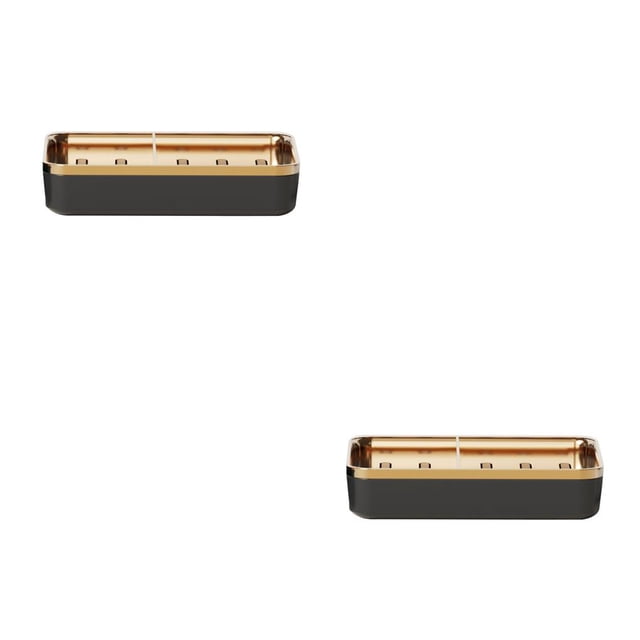 Wosthever Soporte de esponja para cocina, baño, cepillo montado, de almacenamiento colgante, placa de drenaje, doble compartimento, Gris oscuro 2piezas