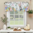 thumbnail image 6 of Kitchen Valances for Window, Easter Egg Farmhouse Rabbit Light Filtering Rod Pocket Valance Curtain, Spring Flower Green Plaid Short Curtains Window Topper for Bedroom Bathroom Living Room 42x12in, 6 of 9