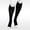 Black, variant on Juzo 6091 Dual Stretch Open Toe Knee Highs - 20-30 mmHg Short Black V