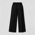thumbnail image 7 of Busydd Waffle Wide Leg Pants for Women Trendy High Waisted Front Pleated Dress Pants Casual Business Solid Color Work Trousers with Side Pockets XL, 7 of 7