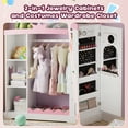 thumbnail image 4 of Tolead Kids Dress-Up Closet with Mirror, Jewelry Storage & Hanging Rod, White Toddler Wardrobe for Girls, 4 of 8