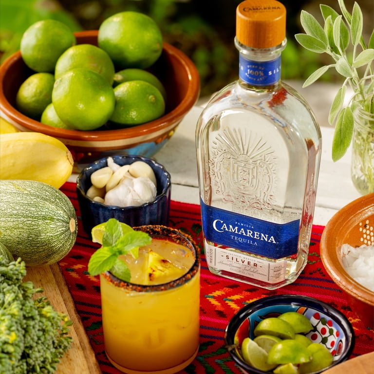 Familia Camarena Silver Tequila, 750 mL Glass Bottle, 40% ABV, 80