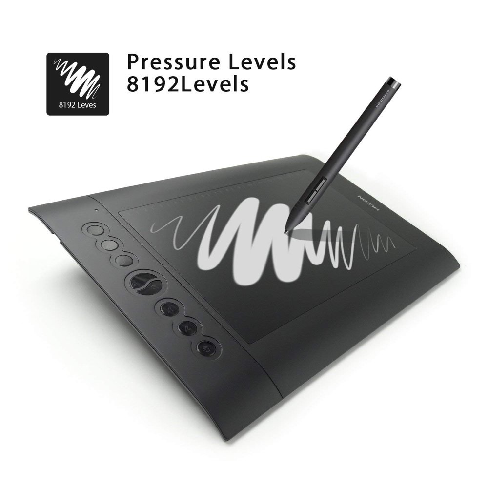 Huion H610 Pro Graphic Drawing Tablet 8192 Pen Pressure Sensitivity, 10