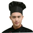 thumbnail image 4 of HOOWIFFY Breathable Cooking Cap Black Polyester Cotton 1Set Comfortable to Wear for Men, 4 of 8