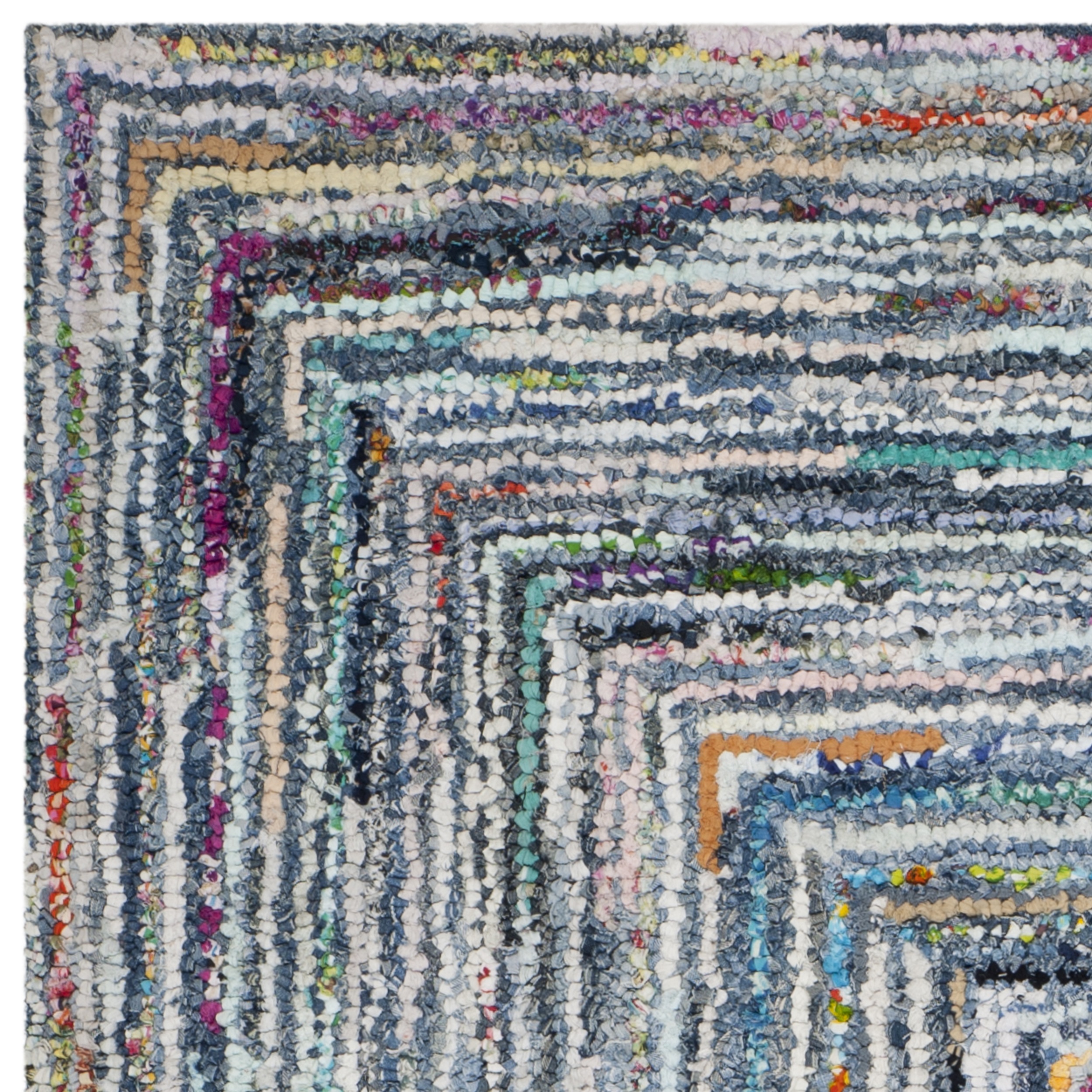 SAFAVIEH Nantucket Sampson Geometric Cotton Area Rug, Multi, 4' x 6'