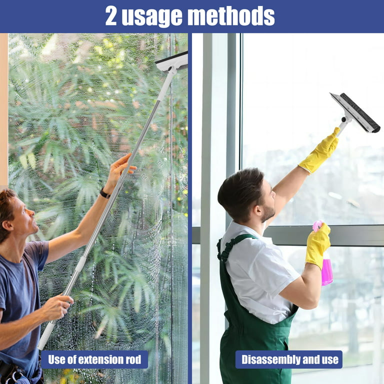 Squeegee Window Cleaner 2 in 1 Rotatable Window Cleaning Tool Kit with  Extension Pole - Garden Tools & Equipment - Jacksonville, Florida, Facebook Marketplace