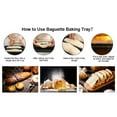 thumbnail image 5 of Qianfeng 4-Cavity Silicone Non-Stick Bread Loaf Pan, French Baguette Baking Pan, Includes 6 Muffin Cups, 5 of 9
