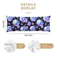thumbnail image 2 of Body Pillow Cover - Soft Body Pillow Pillowcase, blue Skull flower Breathable Long Body Pillow Case Cover with Invisible Zipper 20x60in, 2 of 5