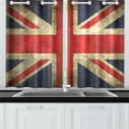 thumbnail image 2 of MKHERT Uk United Kingdom Flag Window Curtains Kitchen Curtain Room Bedroom Drapes Curtains 26x39 inch, 2 Piece, 2 of 3