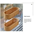 thumbnail image 5 of Imitation Vine Weaving Bathroom Storage Rack Non punching Bathroom Shower Gel Sorting Rack Kitchen Storage Rack Multi layer - Elliptical First Layer Adhesive Hook, 5 of 8