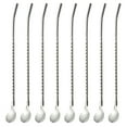 thumbnail image 1 of 8Pcs Household Stirring Spoons Cocktail Scoops Lovely Ice Cream Spoons Straw Spoons, 1 of 8