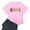Pink, variant on Women's Fashion Alphabet Print Day Graphic T Shirt Lightweight for Women Womens Compression Cold Gear Tee Womens Athletic Tops Short Sleeve Pack Cute Workout T Shirts Women's Short Sleeve Tops Shirts