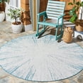 thumbnail image 2 of SAFAVIEH Courtyard Jaymz Radiant Indoor/Outdoor Area Rug, Beige/Aqua, 5'3" x 7'7", 2 of 10
