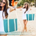 thumbnail image 4 of Strip Mesh Beach Tote Bags,Causal Pool Bags for Swimming Picnic Vacation Essentials, 4 of 6