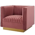 thumbnail image 5 of Tufted Armchair and Sofa Set, Velvet, Pink, Modern Contemporary Urban Design, Living Lounge Room Hotel Lobby Hospitality, 5 of 6