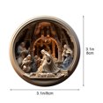 thumbnail image 2 of TOPRenddon Christmas Nativity Scene Ornaments Acrylic 3D Nativity Scene Pendant Hanging Ornament Nativity Scene Christmas Tree Decoration Birth of Jesus Christian Decor, Gift for Family Friends, 2 of 7