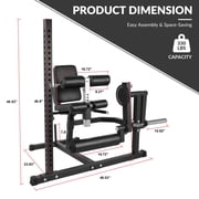 Signature Fitness Seated Leg Extension Machine, Black Iron Construction, Lower Body Strength Training Equipment for Home Gym