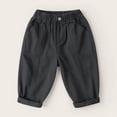 thumbnail image 4 of Jalioing Toddler Kids Cargo Pants Elastic Waist Plain Casual Pants Boys Girls Fashion Loose Wide Leg Pants with Pocket, 4 of 6