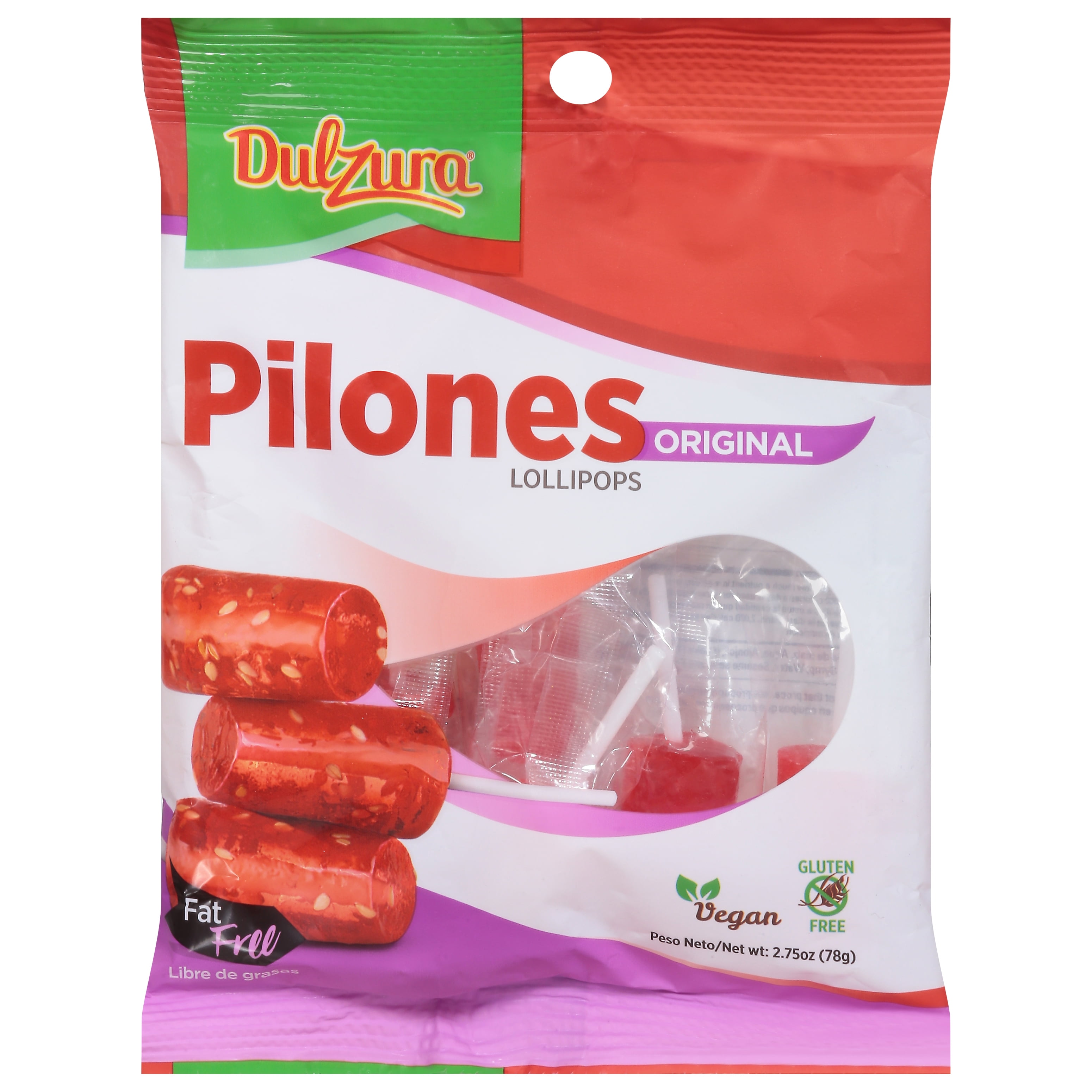 (5 pack) Dulzura Pilones (Lollipop) 2.75oz Bag
