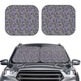 thumbnail image 2 of Honeii Purple Butterflies Print Foldable Car Sun Shade for Windshield, 2-Piece UV Protection Shade, Protects Car Interior, Ideal for Cars, Trucks, SUVs-Large, 2 of 6